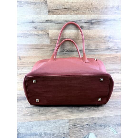 DAGNE DOVER Red Leather SIGNATURE LEGEND TOTE - Picture 4 of 11